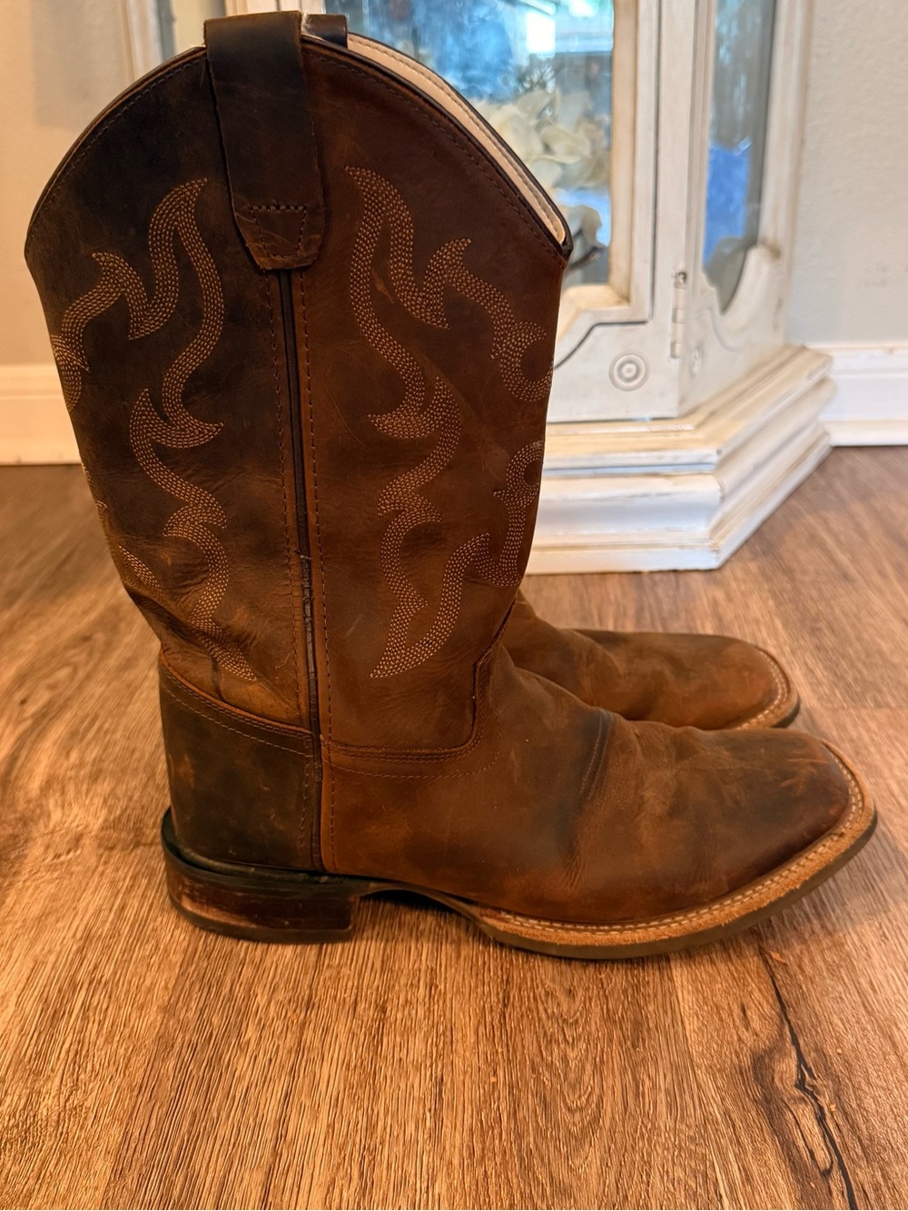 Cody James Leather Western Boot- BBSC1904 Mens 7 D Women’s 8.5 Brown Square Toe